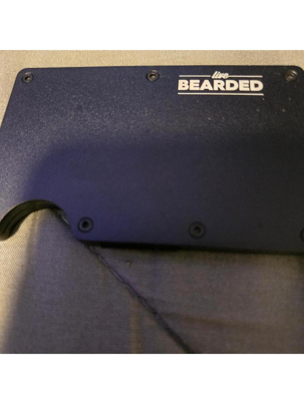LIVE BEARDED metal wallet/money clip
